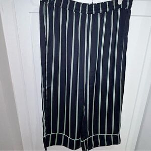 Something Navy Stripe Print Elastic Waistband Pull On Lounge Pants